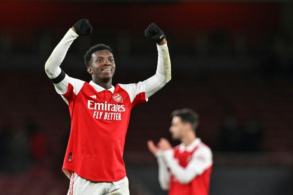 Nketiah will replace Gabriel Jesus at Arsenal. AFP