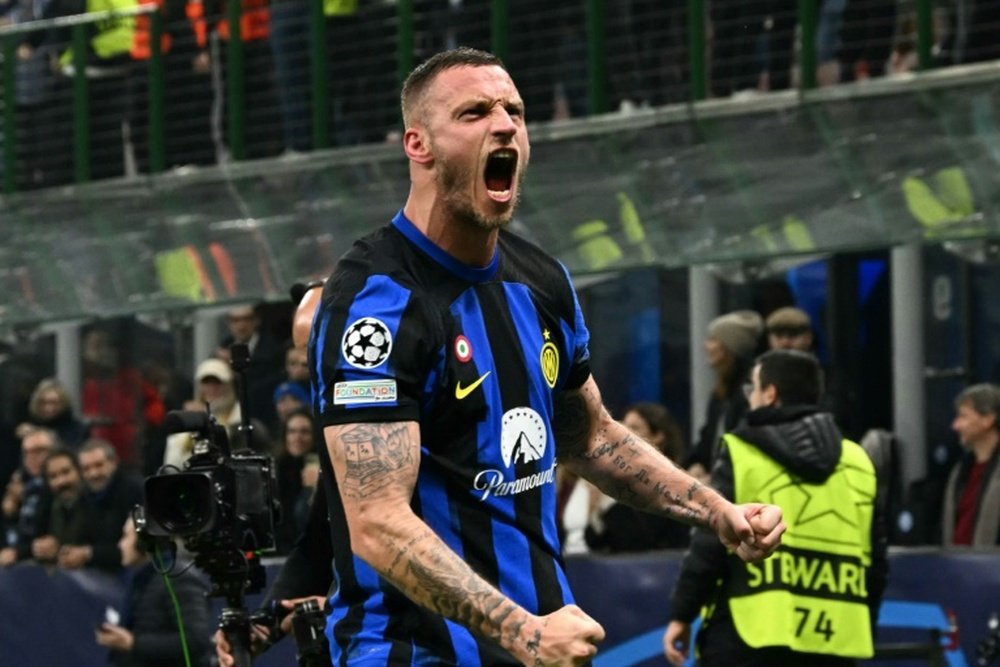 Arnautovic rammed home Inter's winner with 11 minutes left. AFP