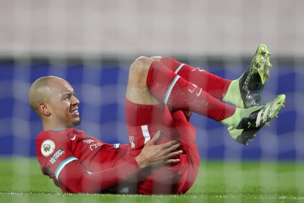 Fabinho is the latest Liverpool player to get injured. AFP