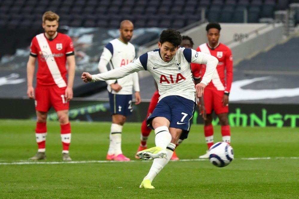 Son Heung-min gave Tottenham victory after seeing an earlier goal ruled out for offside. AFP