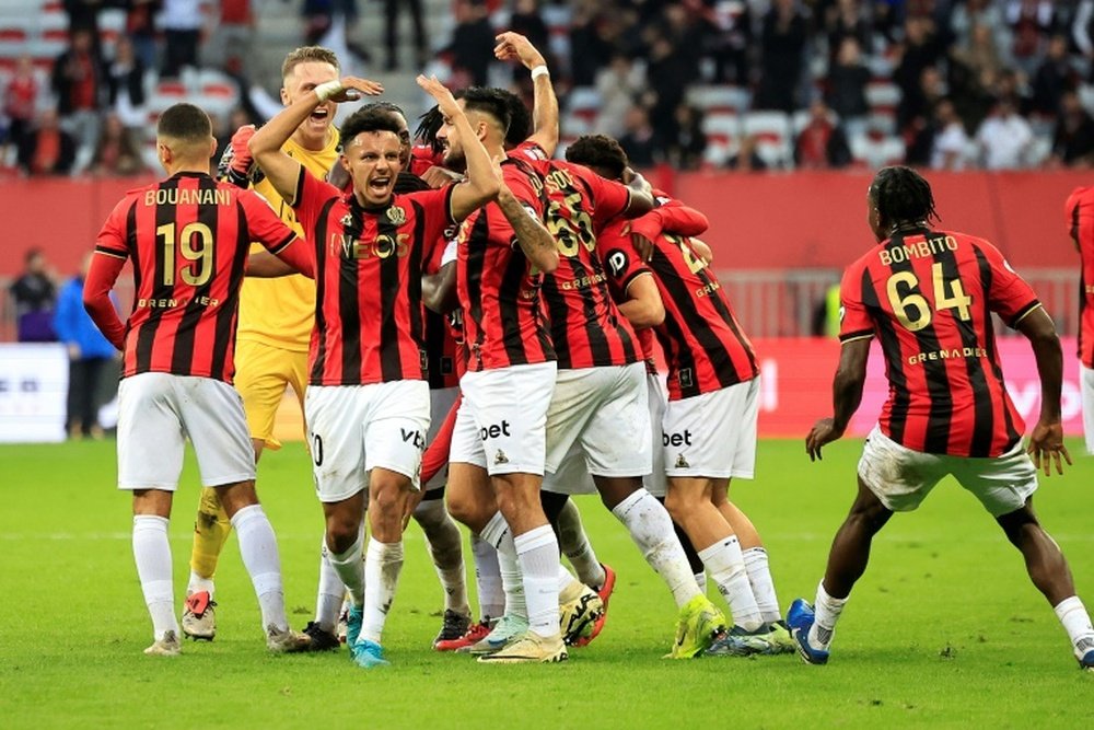 Nice snatched a late home draw against Lille. AFP