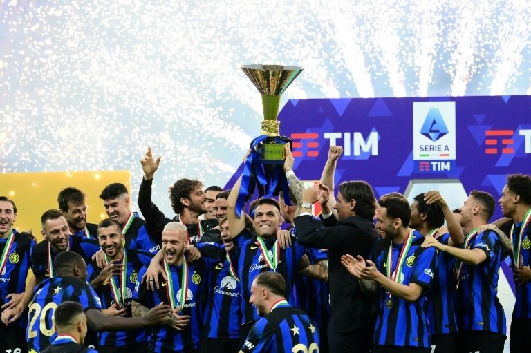Inter Milan were crowned Italian champions last weekend. AFP