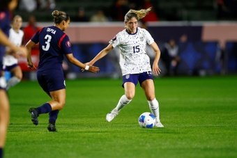 United States women's team midfielder Korbin Albert remains 