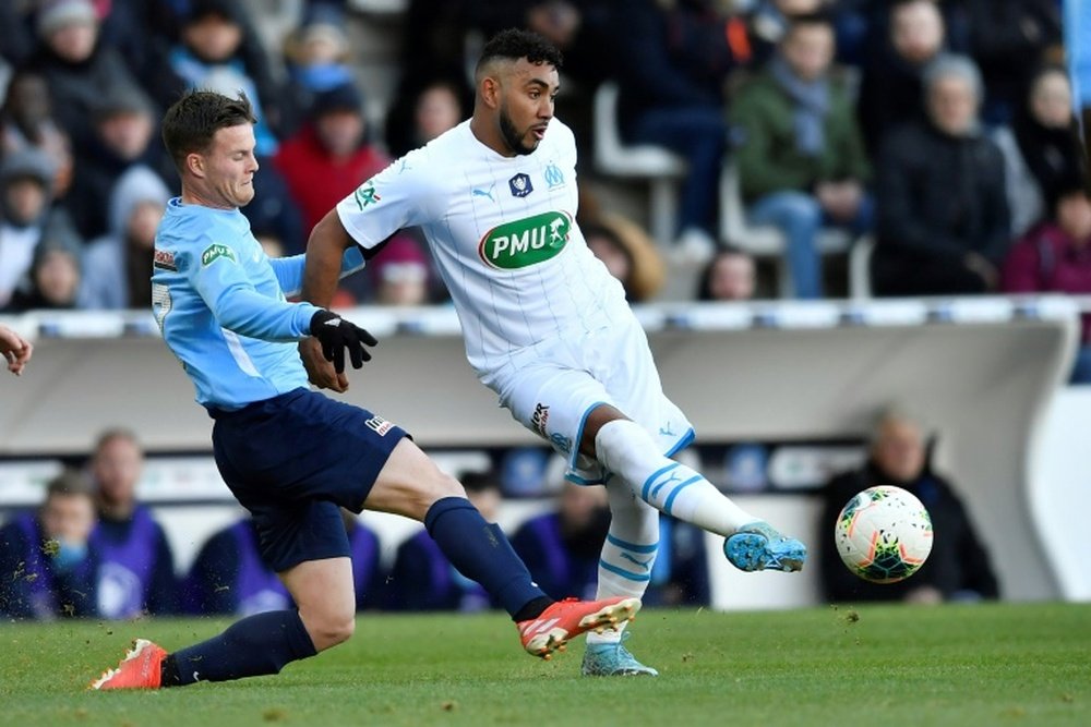 Dimitri Payet (R) scored both in the main game and in the shootout to spare Marseille's blushes. AFP