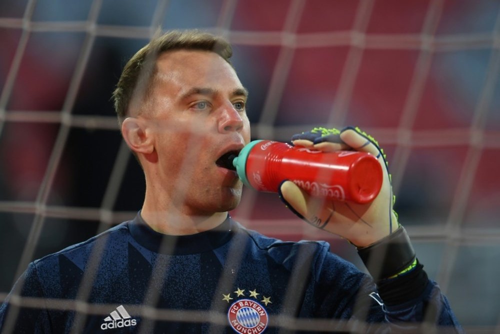 Manuel Neuer is a doubt for Wednesday's CL game with Lazio. AFP