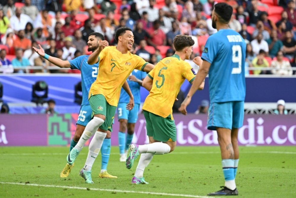 Australia have one of the tallest players in the tournament in Harry Souttar. AFP