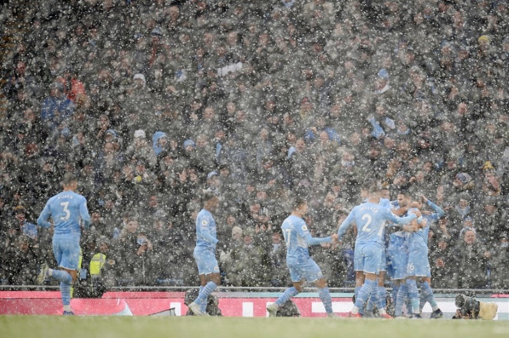 Ilkay Gundogan scored as Man City defeated West Ham 2-1. AFP