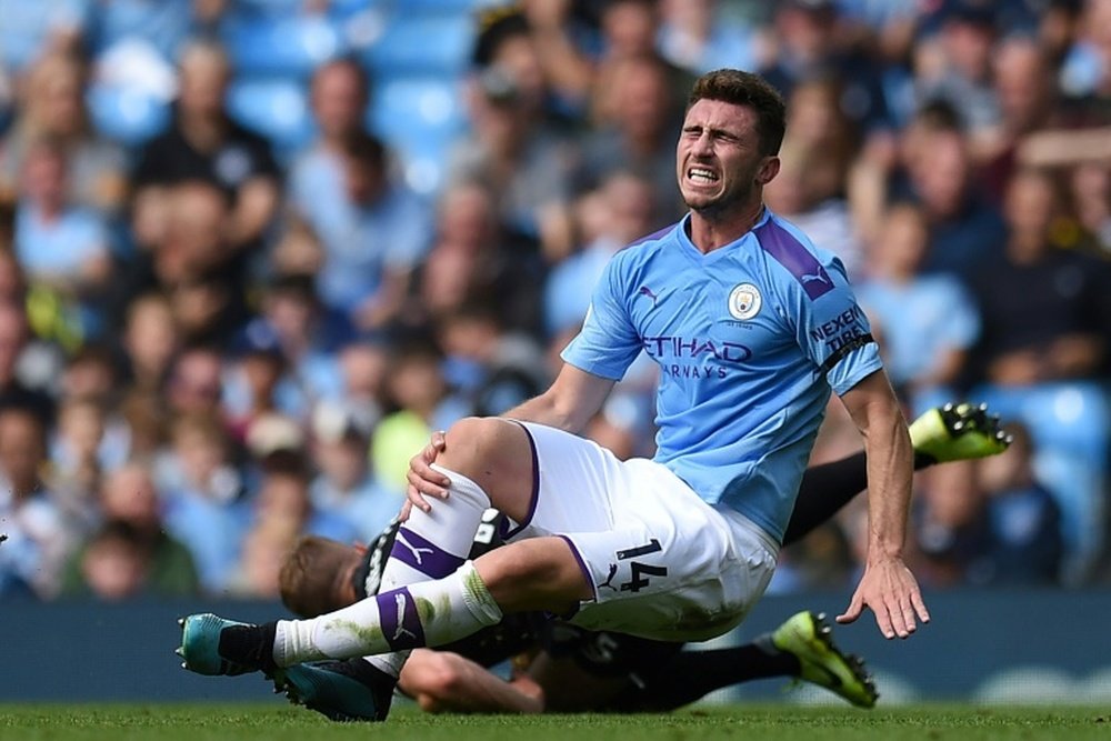 Laporte's France debut may have to wait after getting injured v Brighton. AFP
