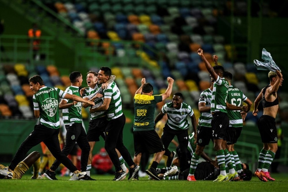 Sporting clinch first Portuguese title since 2002. AFP