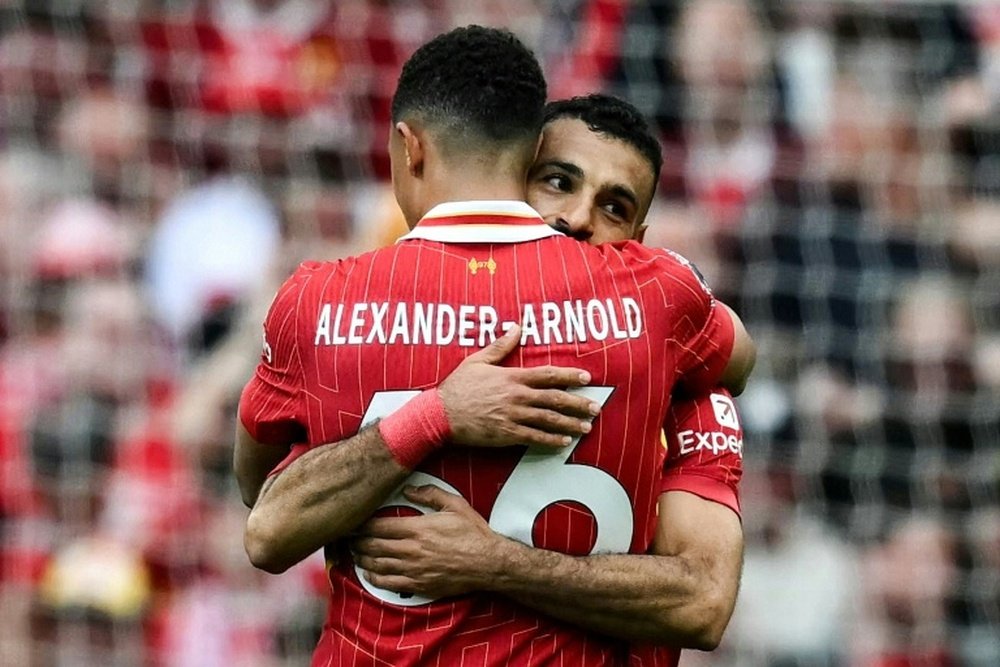 Salah won the Premier League Golden Boot on Sunday. AFP