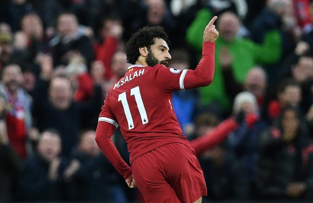 Liverpool's Mo Salah currently holds the Premier League record. AFP