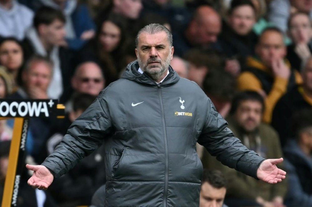Postecoglou is fighting to save his job after a dismal term with Spurs. AFP