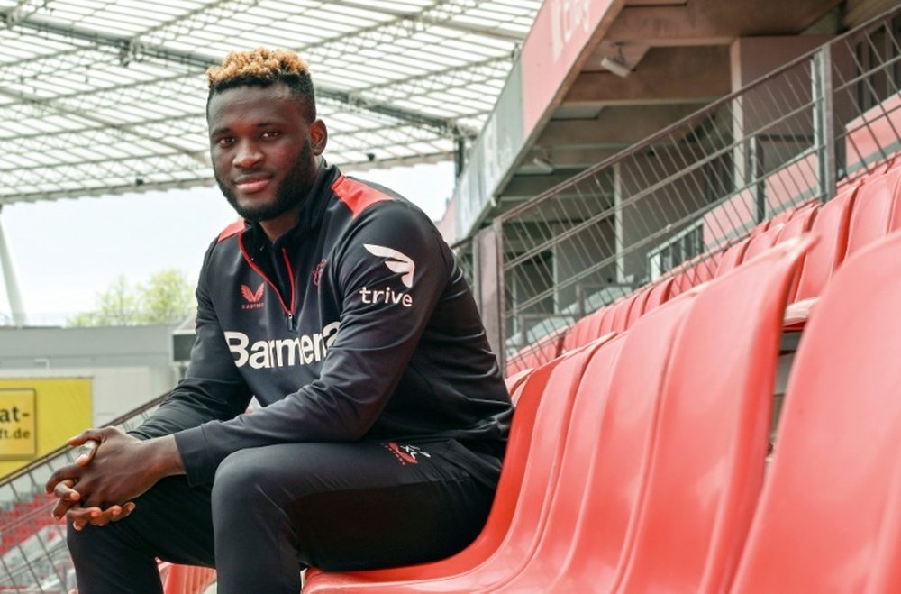 Boniface has helped Bayer Leverkusen to win a Bundesliga title. AFP