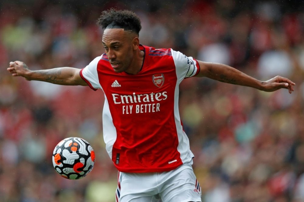 PIerre-Emerick Aubameyang was the man of the match for Arsenal at WBA. AFP