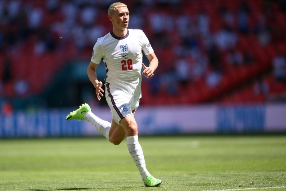 Phil Foden started for England at Wembley. AFP