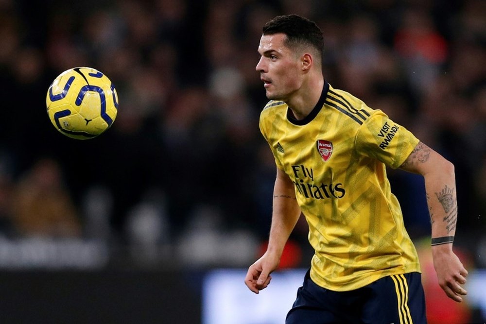 Arteta wants Xhaka to stay at Arsenal. AFP