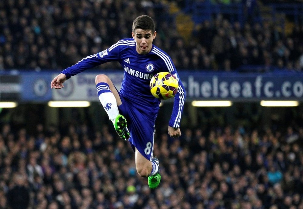 Oscar won two league titles with Chelsea. AFP