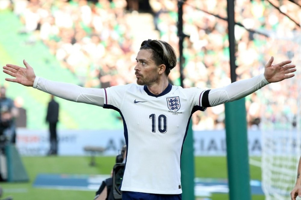 Grealish doubled England's lead against Ireland. AFP