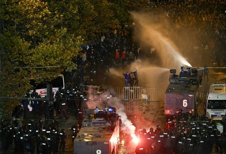 At least 33 police officers and 24 football fans were injured in clashes outside the stadium where Bulgaria were playing a Euro 2024 qualifier against Hungary, authorities said Friday.