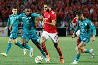 Hamdy Fathy scored to clinch a 2-0 win for Al Ahly of Egypt over Raja Casablanca of Morocco on Saturday in the major attraction of the CAF Champions League quarter-finals first legs.