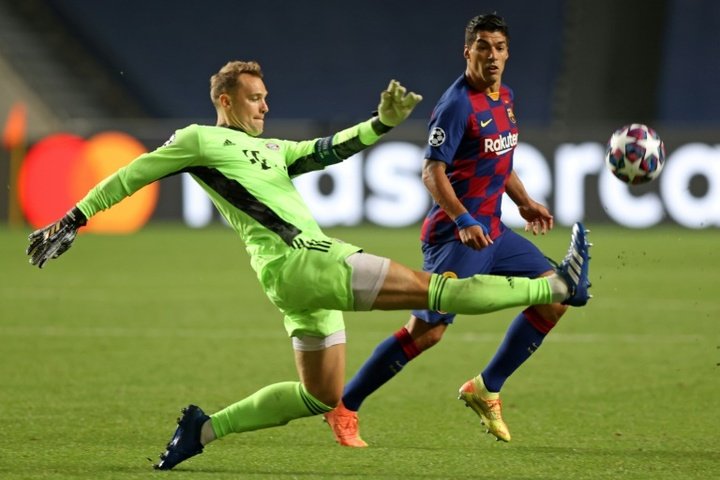 Neuer commiserates with Ter Stegen after winning battle of German keepers