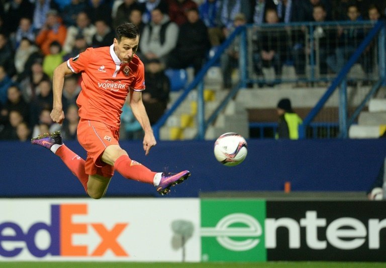Nikola Kalinic of Fiorentina scored a brace against Sassuolo