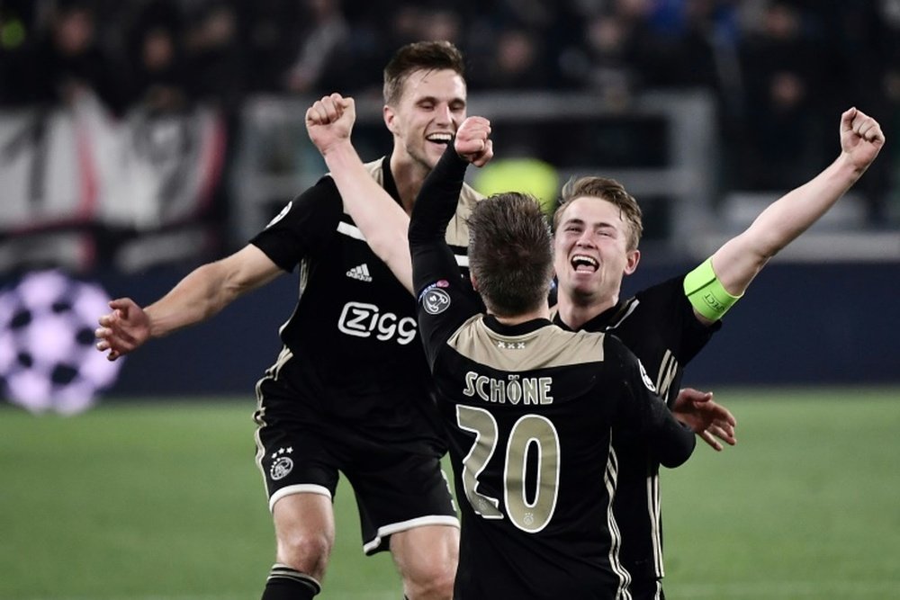 De Ligt is stunned by Ajax's victory. AFP