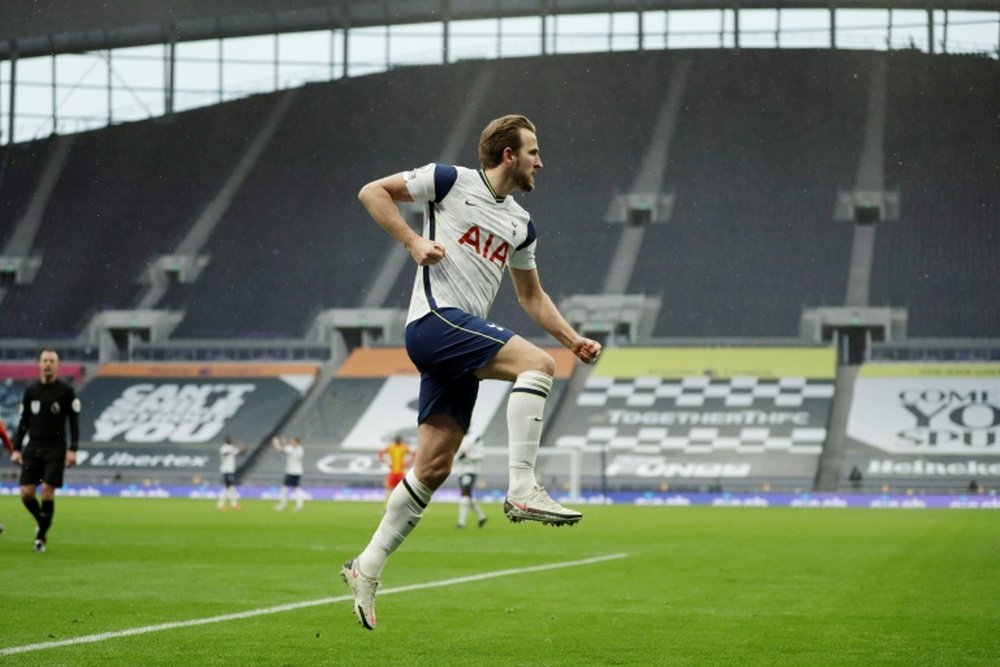 Harry Kane marked with his return from a goal as Tottenham beat WBA 2-0. AFP