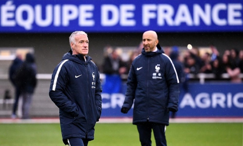 Deschamps led France to World Cup glory in 2018. AFP