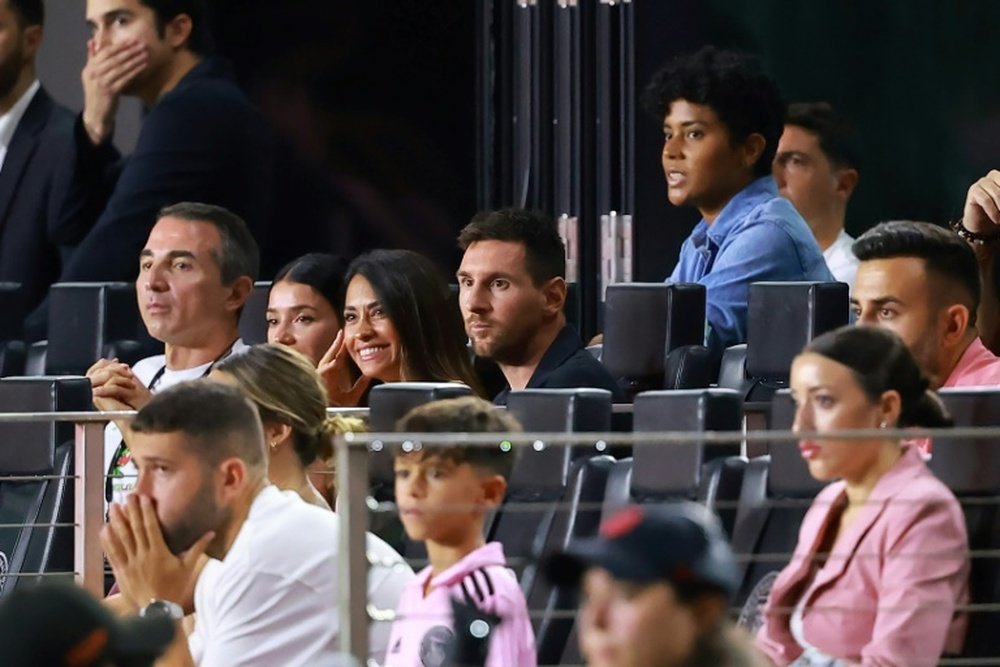 Messi was forced to watch his team's U.S. Open Cup final loss to Houston from the stands. AFP