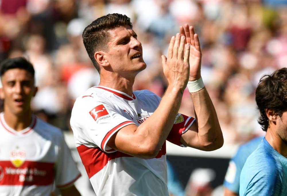 Mario Gomez is used to life at the top of the league, but now finds himself battling relegation. AFP