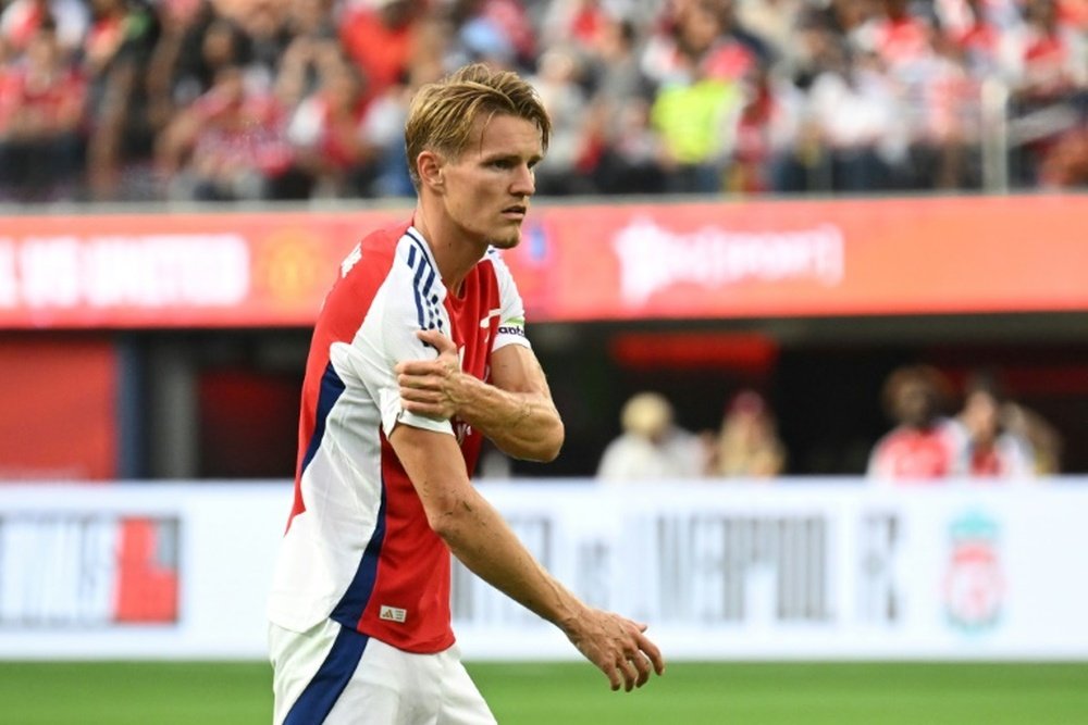 Martin Odegaard is still out after suffering an ankle injury in the Nations League last month. AFP