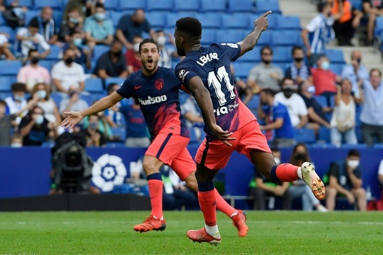 Lemar saves Atletico as Griezmann returns in win over Espanyol