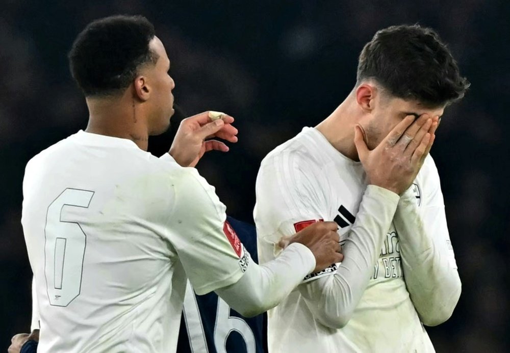 Arsenal crashed out of the FA Cup to 10-man Man Utd on penalties. AFP