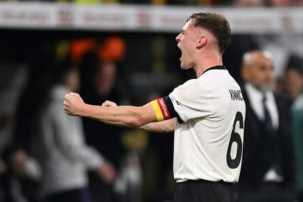 Germany secured their first-ever Nations League semi-final spot. AFP