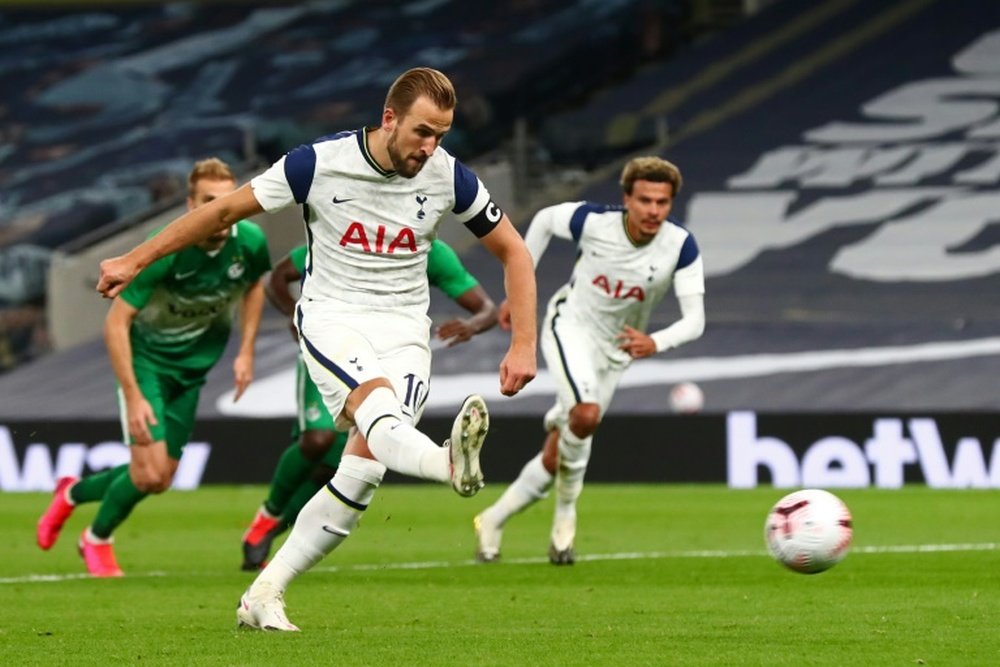 Harry Kane has scored 13 goals for Tottenham this season, including six in the Europa League. AFP