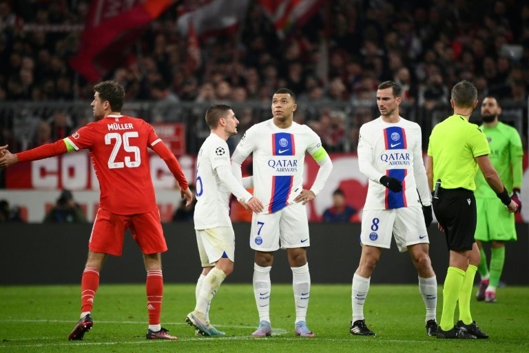 PSG go out in the first UCL knockout round for the fifth time in seven years. AFP