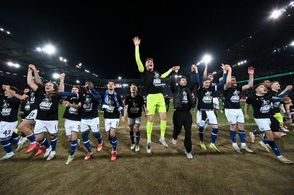 Bielefeld have beaten 3 Bundesliga clubs to reach the final. AFP