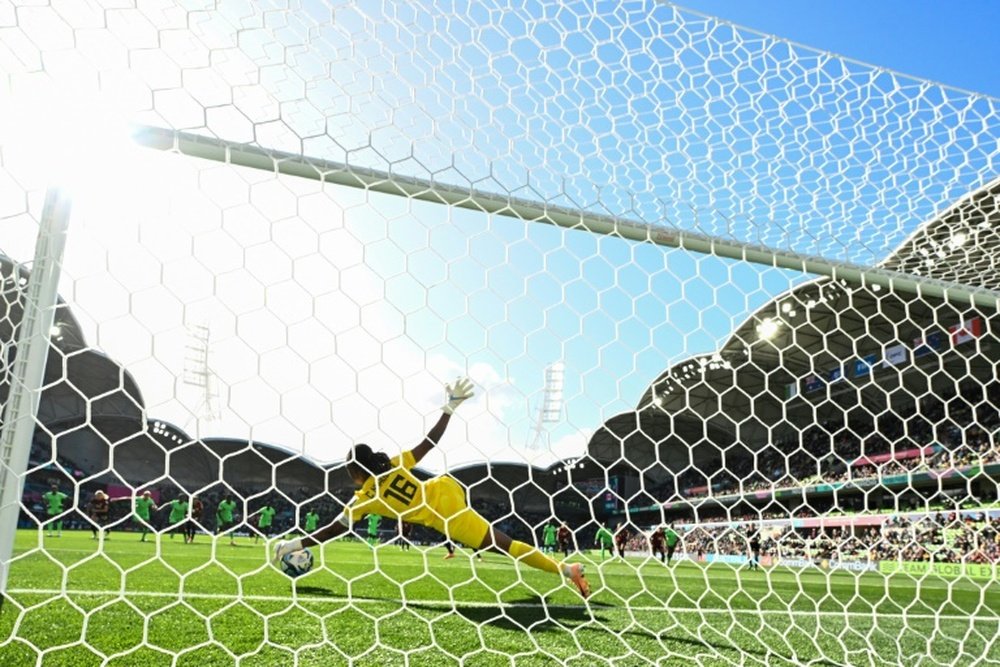 Chiamaka Nnadozie's penalty save gave Nigeria a point against Canada. AFP