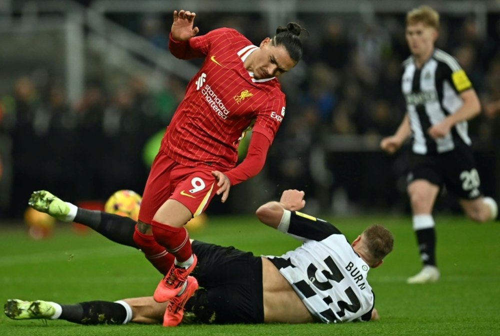 Liverpool's Uruguayan striker Darwin Nunez has struggled this season. AFP