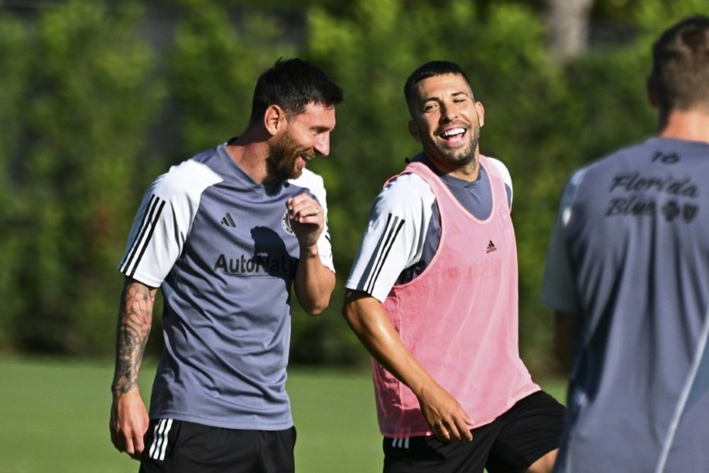 Jordi Alba has joined Leo Messi at Inter Miami. AFP