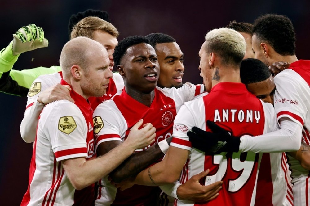 Ajax remain top of the league after drawing with PSV. AFP
