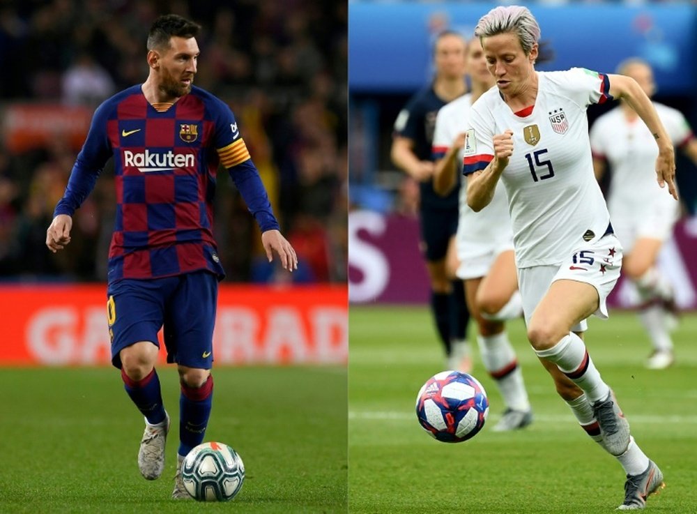 Messi and Rapinoe expected to take Ballon d'Or honours. AFP