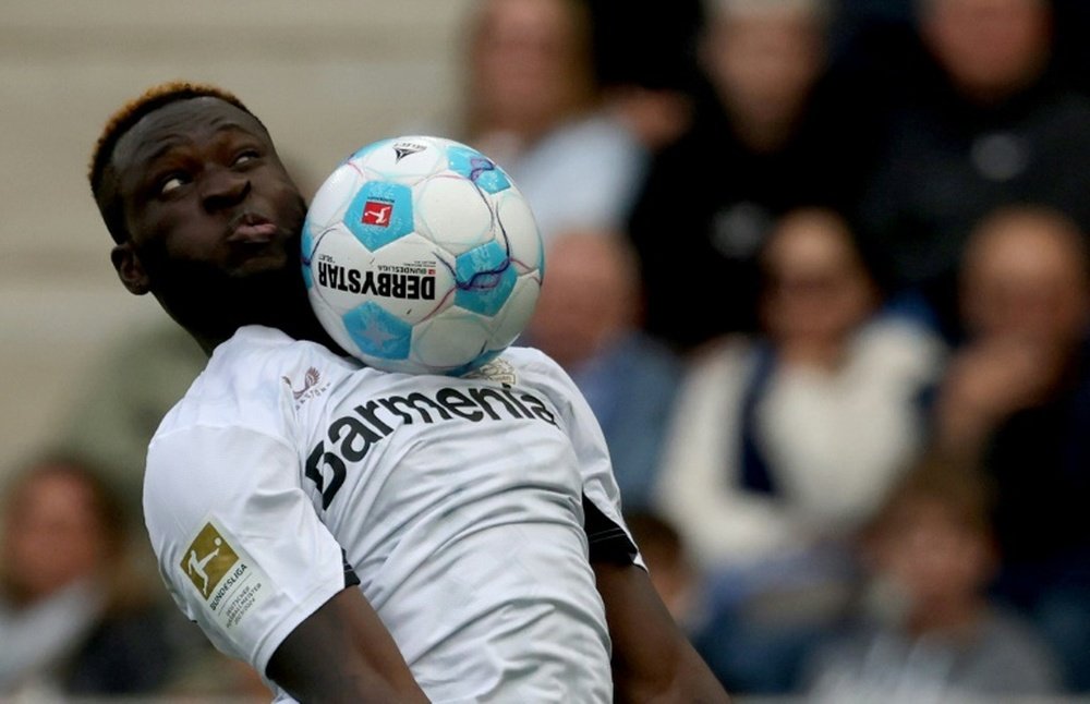 Boniface scored twice as Leverkusen returned to an even keel. AFP