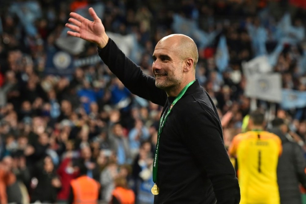 Man City boss Pep Guardiola was full of praise for medical staff during COVID-19 crisis. AFP