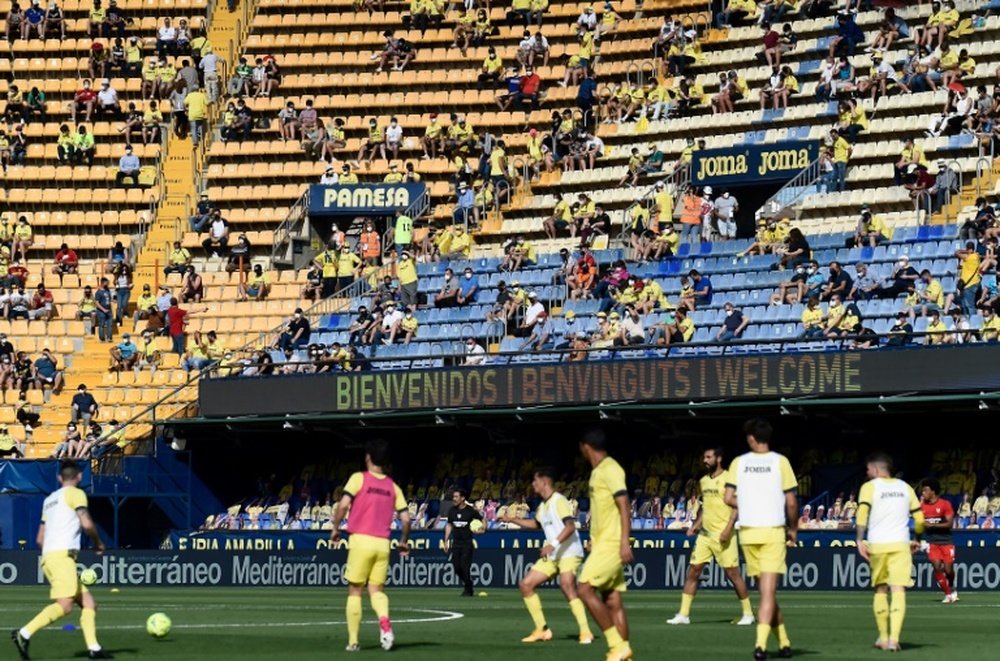 Villarreal fans welcomed their side take on Sevilla this Sunday. AFP