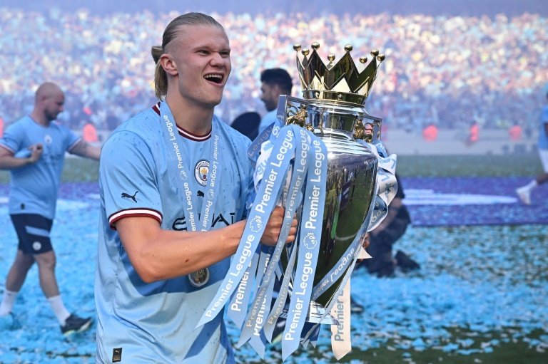 Erling Haaland was the star of Manchester City's title triumph. AFP