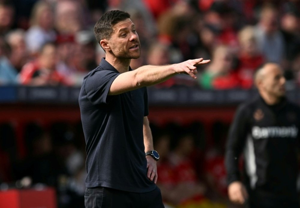 Bayer Leverkusen coach Xabi Alonso has been linked with a return to Real Madrid. AFP