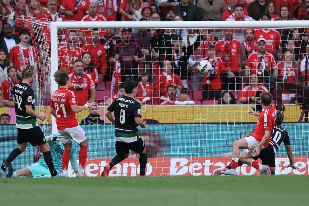 Akturkoglu grabbed Benfica's draw against Sporting Lisbon. AFP