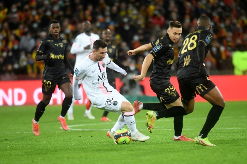 PSG were seconds away from losing to Lens in Ligue 1. AFP